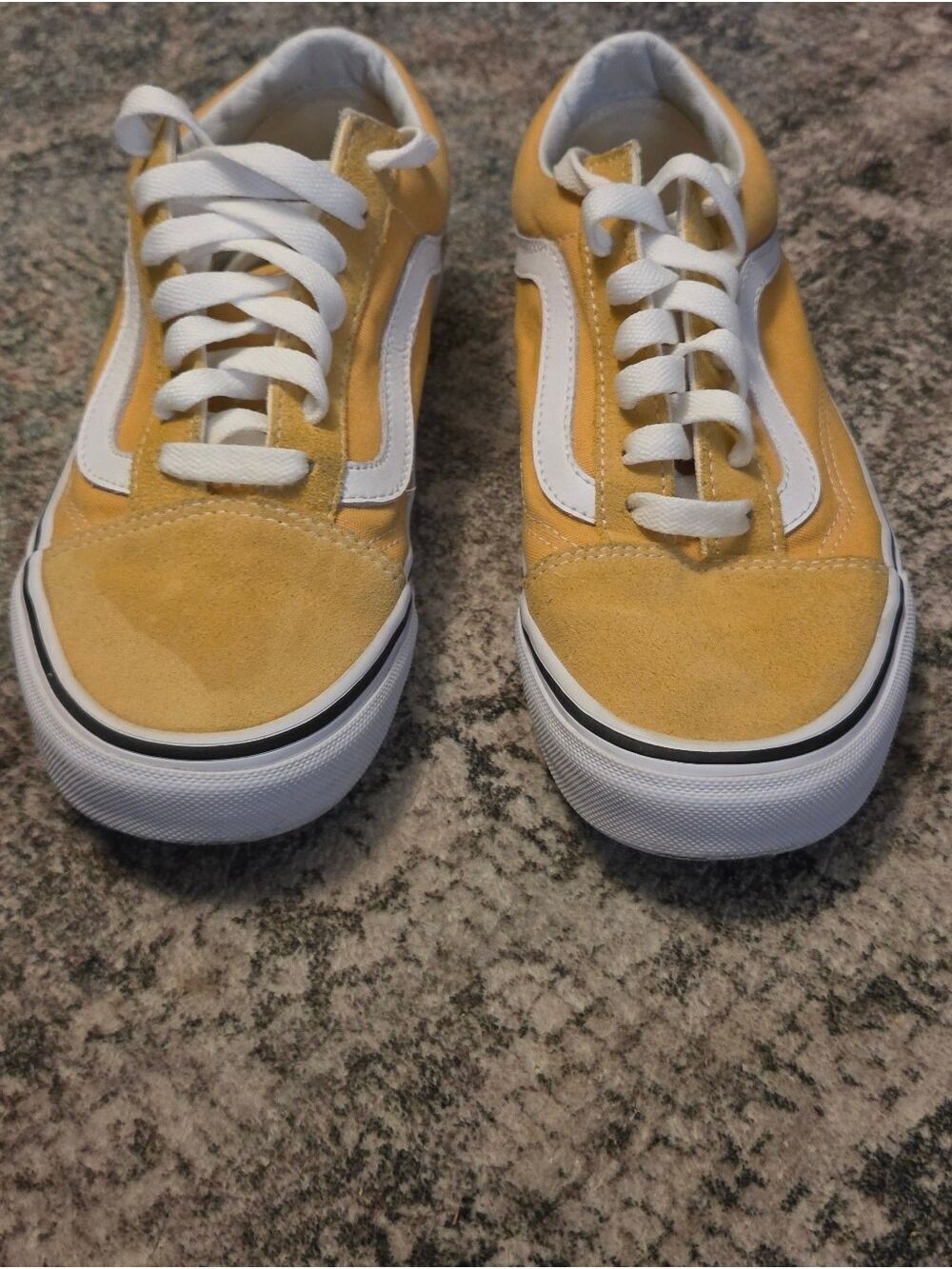 Vans Old Skool Ochre Yellow Suede Canvas Low Top Sneakers W 7.5 / M 6.0